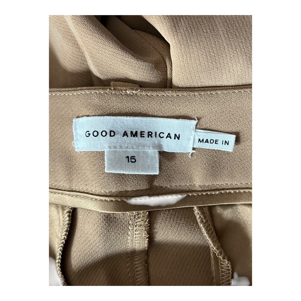 Good American shorts Luxe suiting trouser shorts brown size 15 - Picture 3 of 5